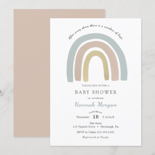 Rainbow Baby shower-uitnodiging Kaart