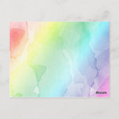 Rainbow Baby shower voorspellingen Kaart (Achterkant)