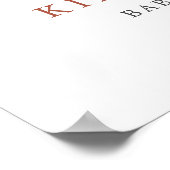 Rainbow Baby shower Welkomstteken Poster (Hoek)