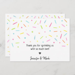 Rainbow Baby Sprinkle Confetti Neutraal Bedankkaart
