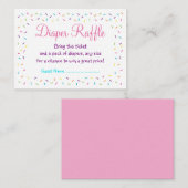 Rainbow Baby Sprinkle Luier Raffle Tickets Informatiekaartje (Voorkant / Achterkant)