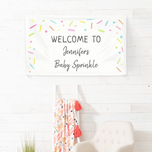 Rainbow Baby Sprinkle Welkom Spandoek (Insitu)