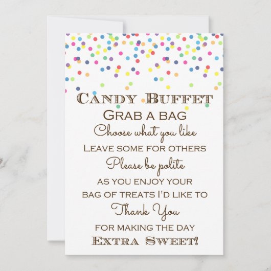 Rainbow Baby Sprinted Table Sign Size 5x7" Kaart (Voorkant)