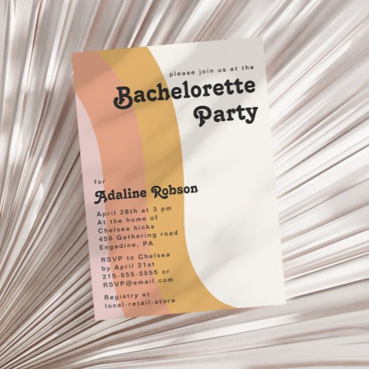 Rainbow Bachelorette Party van Modern Retro 70 Kaart