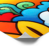 Rainbow backgrounds LARGE Poster (Hoek)