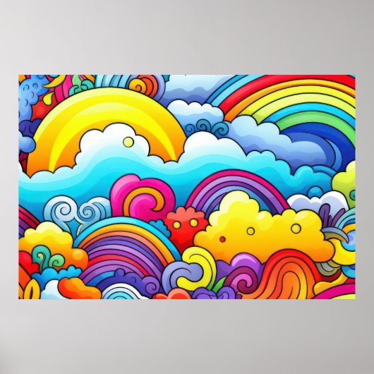 Rainbow backgrounds LARGE Poster (Voorkant)