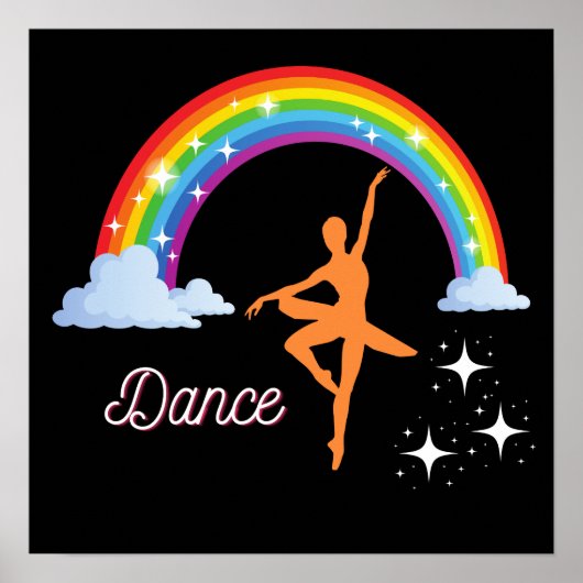 Rainbow Ballerina Dance Poster (Voorkant)
