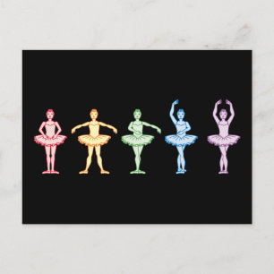 Rainbow Ballerinas Briefkaart