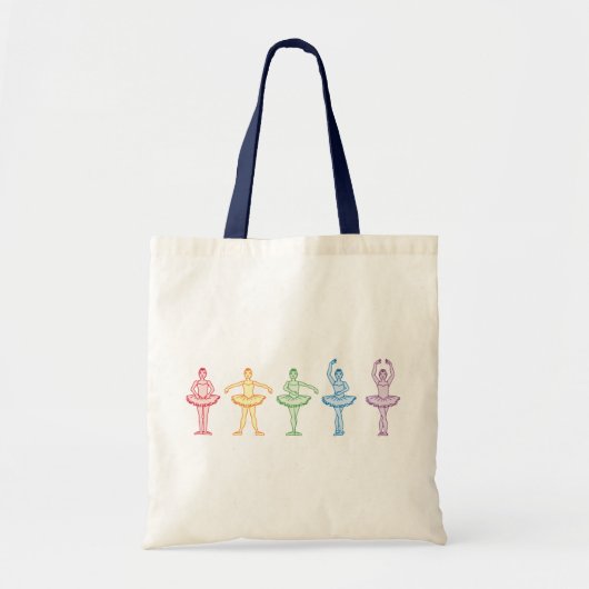 Rainbow Ballerinas Tote Bag (Voorkant)