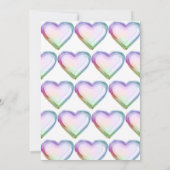 Rainbow Balloon 1er Noël Invitation d'anniversaire (Dos)