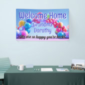 Rainbow Balloon Arch Custom Welkom Home Sign Spandoek (Beurs)