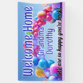 Rainbow Balloon Arch Custom Welkom Home Sign Spandoek (Verticaal)