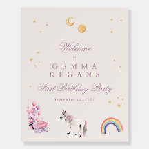 Rainbow Balloons Unicorn rose Anniversaire bienven