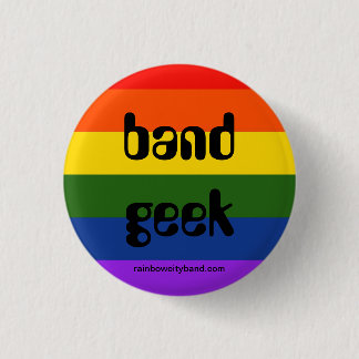 Rainbow Band Geek Ronde Button 3,2 Cm