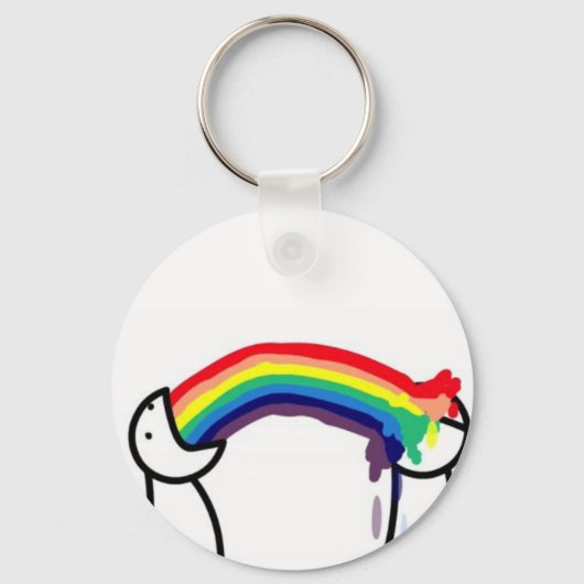 Rainbow Barf Sleutelhanger (Voorkant)