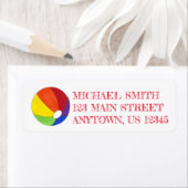 Rainbow Beach Ball Beachball Ocean Vacation Summer Etiket (Insitu)