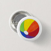 Rainbow Beach Ball Beachball Ocean Vacation Summer Ronde Button 3,2 Cm (Voorkant /achterkant)