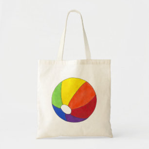 Rainbow Beach Ball Beachball Summer Shore Fun Bag Tote Bag