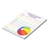 Rainbow Beach Ball Beachball Vacking Checklist Notitieblok (Gedraaid)
