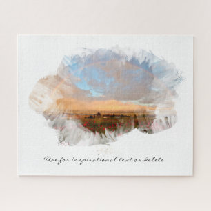 *~* Rainbow Beach Floral Ocean Artsy AR11 Jigzaag Legpuzzel