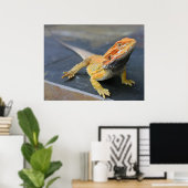 Rainbow Bearded Dragon Poster (Thuiskantoor)