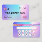 Rainbow Beauty Salon Cartes de fidélité (Devant / Derrière)