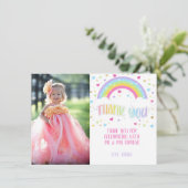 Rainbow Bedankt Fotokaart - Pastel Kaart (Staand voorkant)