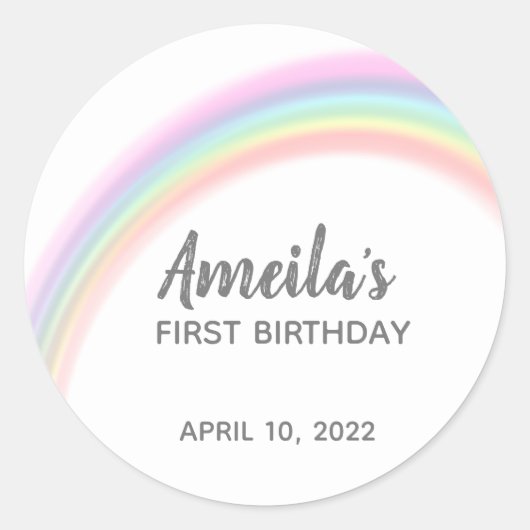 Rainbow bedankt je sticker (Voorkant)