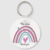 Rainbow bedankt leraar cadeau sleutelhanger (Achterkant)