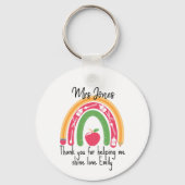 Rainbow bedankt leraar cadeausleutel ring sleutelhanger (Voorkant)