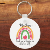 Rainbow bedankt leraar cadeausleutel ring sleutelhanger (Voorkant)