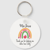 Rainbow bedankt leraar cadeausleutel ring sleutelhanger (Voorkant)