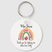 Rainbow bedankt leraar cadeausleutel ring sleutelhanger (Achterkant)