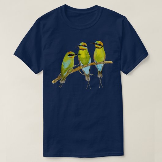 Rainbow Bee Eater Bird T-shirt (Design voorkant)