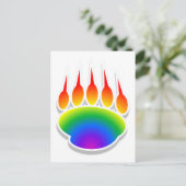 Rainbow Beer Paw Print Briefkaart (Staand voorkant)