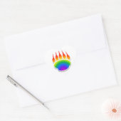 Rainbow Beer Paw Print Hart Sticker (Envelop)