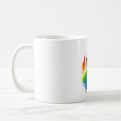 Rainbow Beer Paw Print Koffiemok (Links)