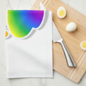 Rainbow Beer Paw Print Theedoek (Quarter Fold)