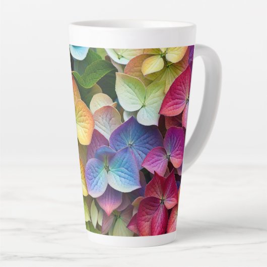 Rainbow Begonia #766 - Latte Mug (Angle droit)