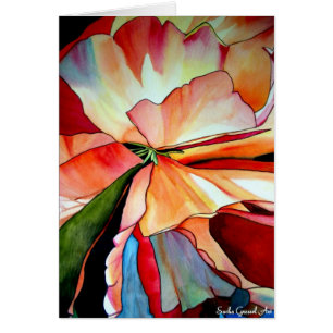 Rainbow Begonia flower watercolour original