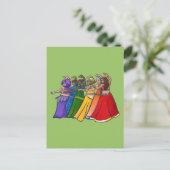 Rainbow Belly Dancer Art Belly Dance Briefkaart (Staand voorkant)