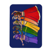 Rainbow Belly Dancer Art Belly Dance Troupe Magneet (Verticaal)
