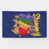 Rainbow Belly Dancer Art Belly Dance Troupe Spandoek (Horizontaal)