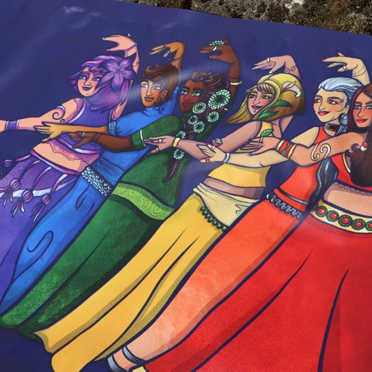 Rainbow Belly Dancer Art Belly Dance Troupe Spandoek
