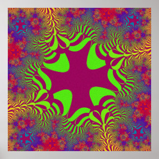 Rainbow Berry Cross Poster