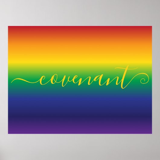 Rainbow Bible Quote Gezegde Poster (Voorkant)