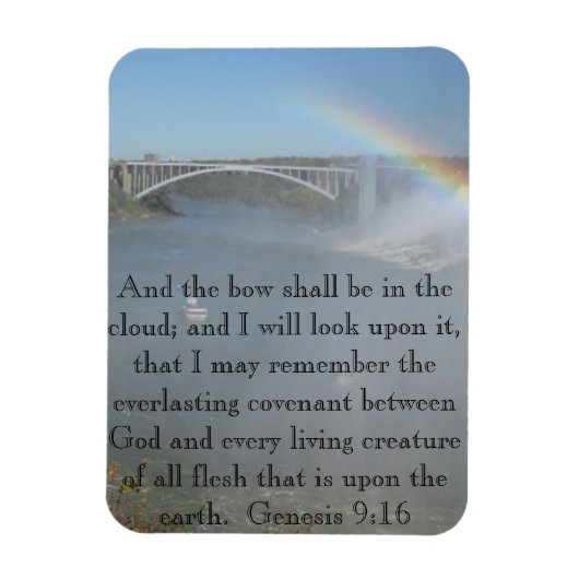 Rainbow Bible Scripture Magnet Magneet (Verticaal)