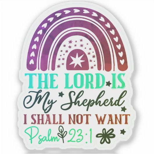 Rainbow Bible Verse Sticker (Devant)