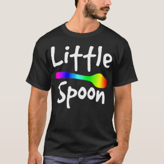 Rainbow Big Spoon Little Spoon Matching Gay Couple T-shirt