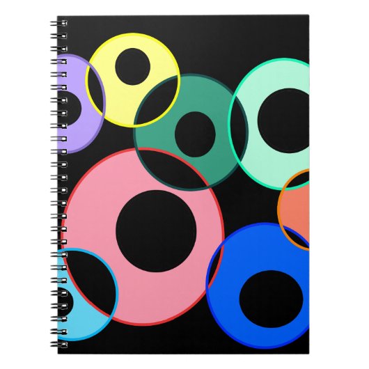 Rainbow Billiard Balls ontwerp Notitieboek (Voorkant)